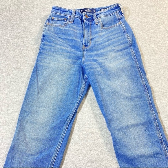 Hollister Mom Jeans Women's 5R Blue Ultra High Rise Stretch Casual Y2K Denim - Picture 2 of 14